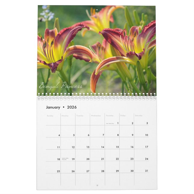 Calendário dos hemerocallis 2012 (Jan 2026)