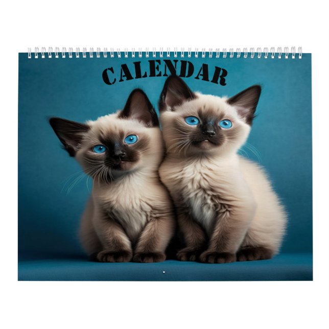 Calendário dos Kittens Siameses (Capa)