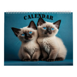 Calendário dos Kittens Siameses
