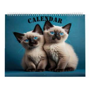 Calendário dos Kittens Siameses