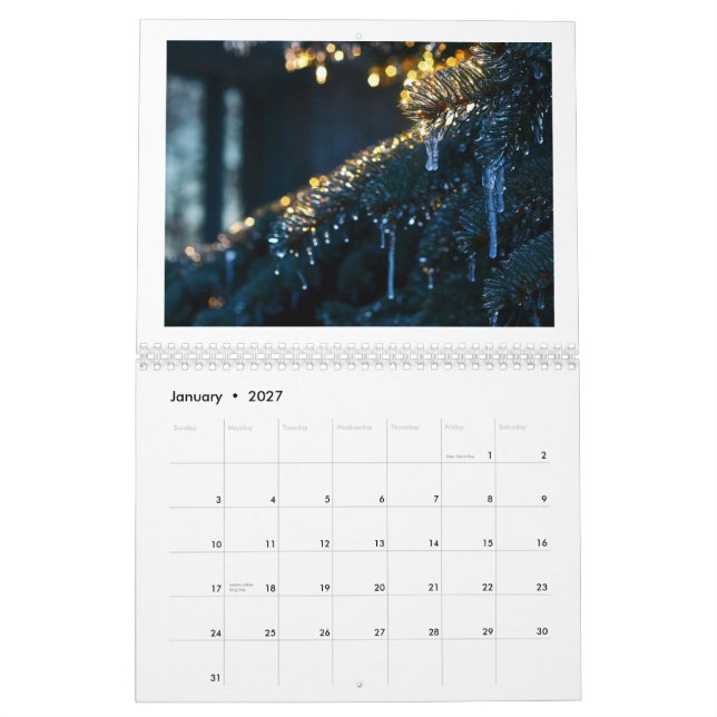 Calendário dos meios mistos de FedericoArts 2015 (Jan 2027)