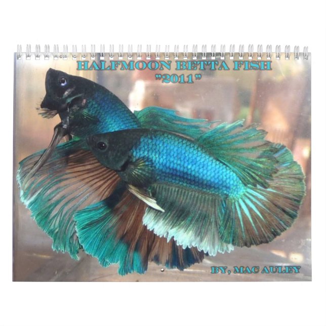 Calendário dos peixes de Betta da meia lua (Capa)