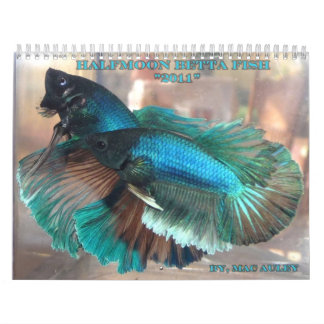 Calendário dos peixes de Betta da meia lua