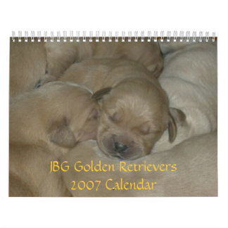 Calendário dos Retrievers dourados 2007 de JBG