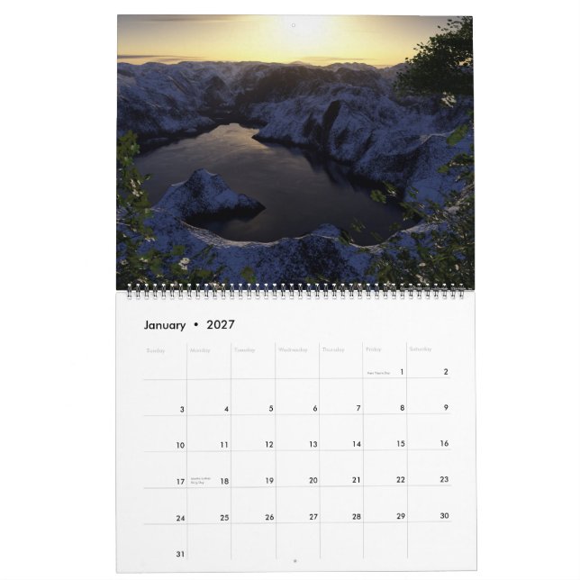 calendário dos trabalhos de arte 2010 3D (Jan 2027)