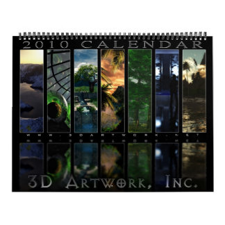calendário dos trabalhos de arte 2010 3D