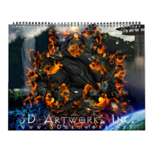 calendário dos trabalhos de arte 2011 3D
