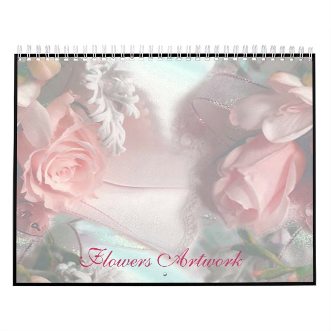 Calendário dos trabalhos de arte das flores (Capa)