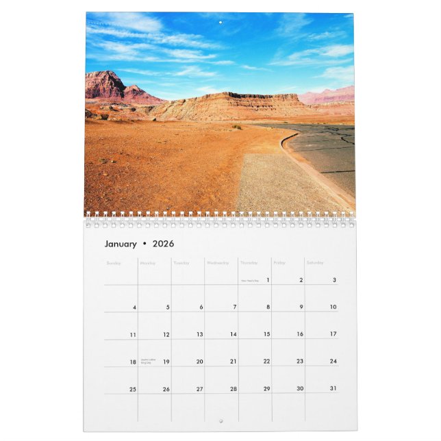 Calendário dos Vistas da arizona (Jan 2026)