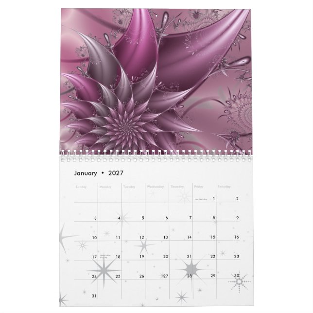 Calendário dos Visuals -2009 do Vortex (Jan 2027)