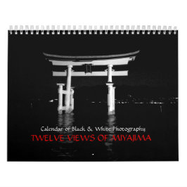 Calendário Doze visualizações de Miyajima