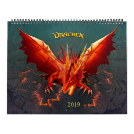 Calendário Dragão calendário, Dragon Calendar, (36cm x 28cm)