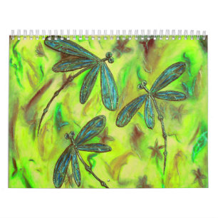 Calendário Dragões pesados em um céu estrelado