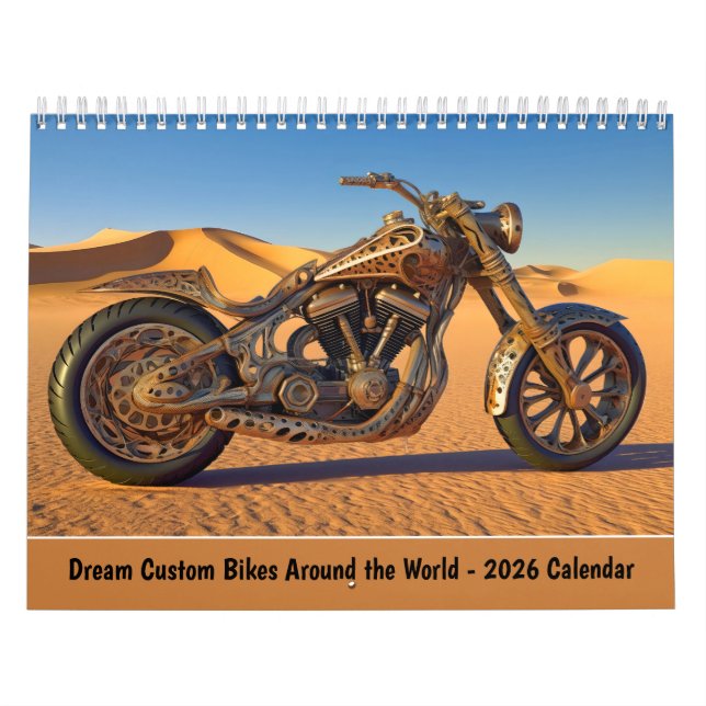 Calendário Dream Custom Bikes Around the World – 2026 (Capa)