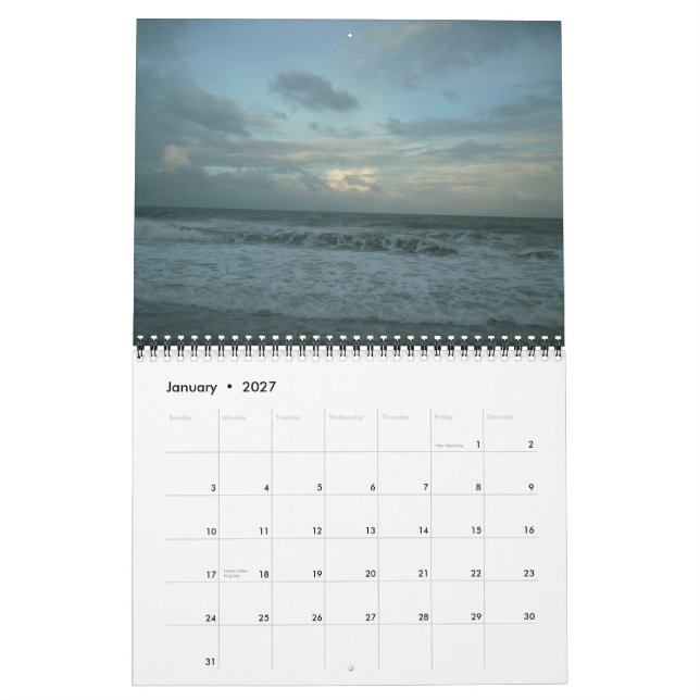 Calendário DSCI1291, Myrtle Beach, SC2009 (Jan 2027)