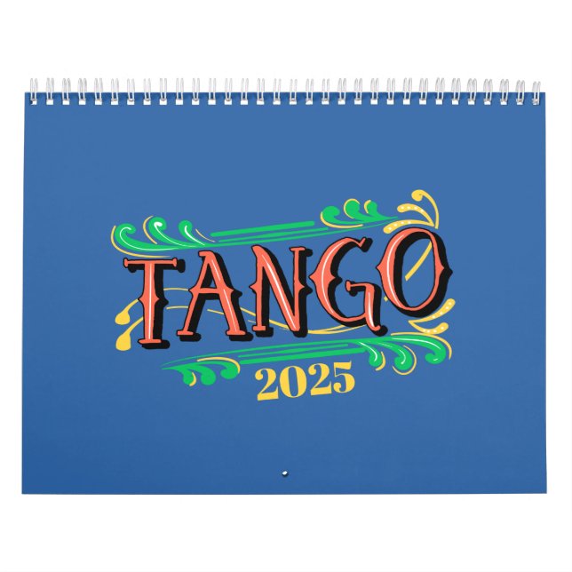 Calendário Duas Páginas Média SOMENTE Arte Tango 2025 (Capa)