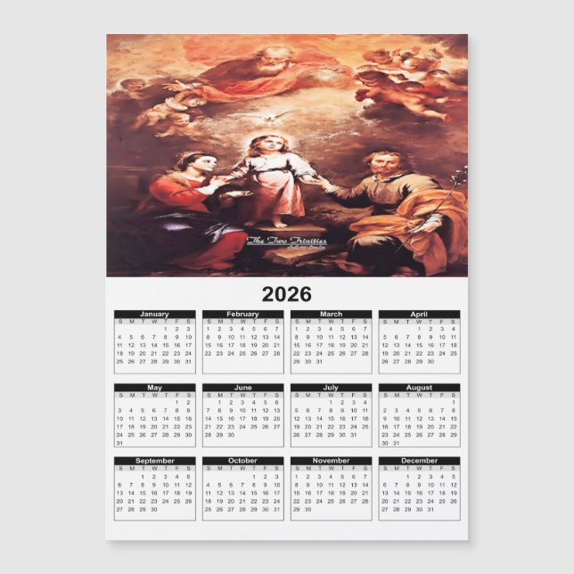 Calendário Duas Trindades 2026 (Frente)