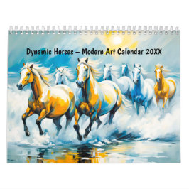 Calendário Dynamic Horses – Modern Art Calendar 2026