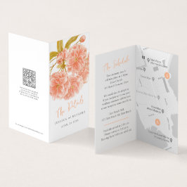 Calendário e mapa do evento florescente de pêssego