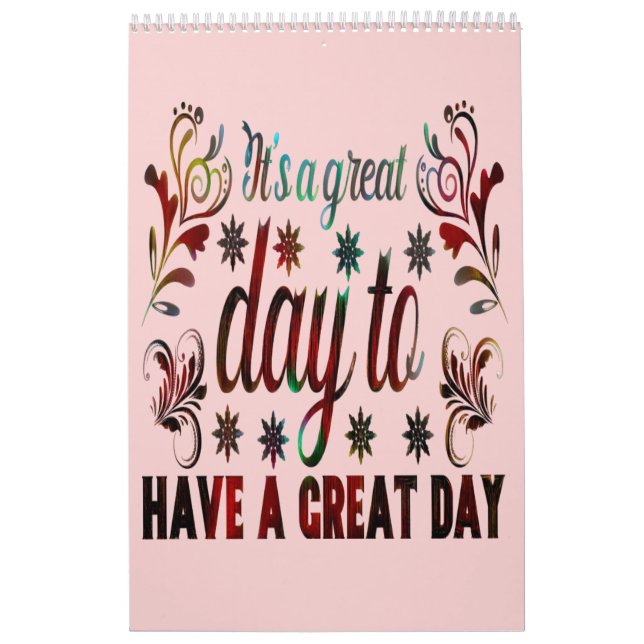 Calendário É um bom dia ter um bom dia, inspiração (Capa)