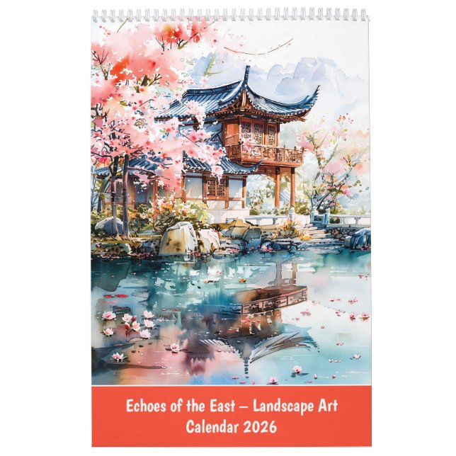 Calendário Echoes of the East – Landscape Art Calendar 2026 (Capa)