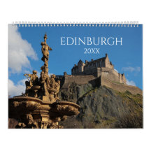 Edinburgh Scotland City Aestic Wall Calendar