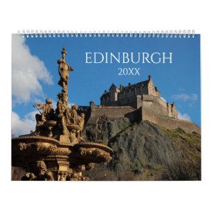 Calendário Edinburgh Scotland City Aestic Wall Calendar