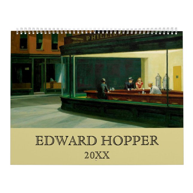 Calendário Edward Hopper Art Paintings Vintage (Capa)