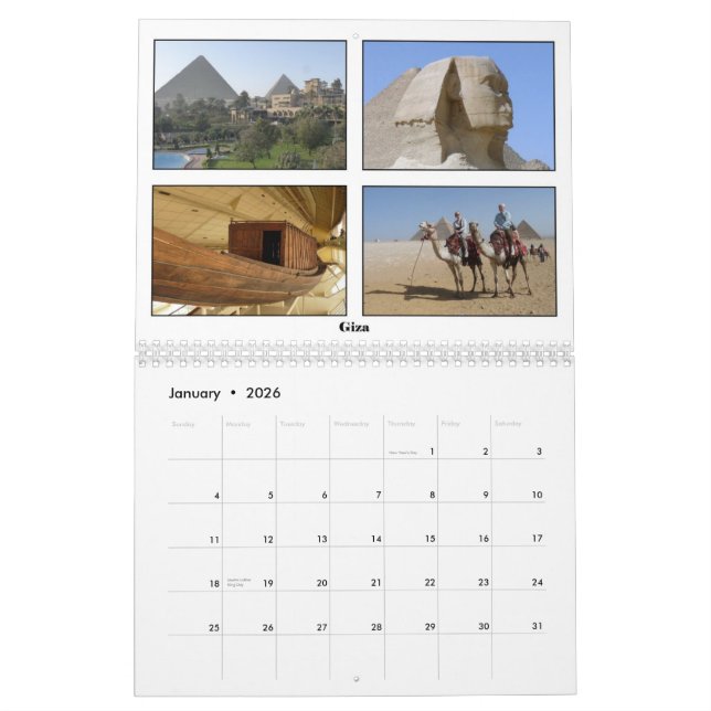 Calendário Egipto e Jordão (Jan 2026)