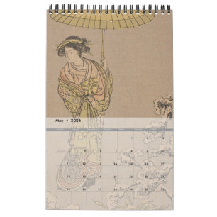 Calendário Ehagaki - Cartões postais pictóricos japoneses - 2