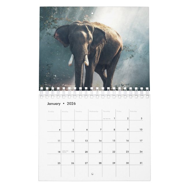 Calendário Elefante (Jan 2026)