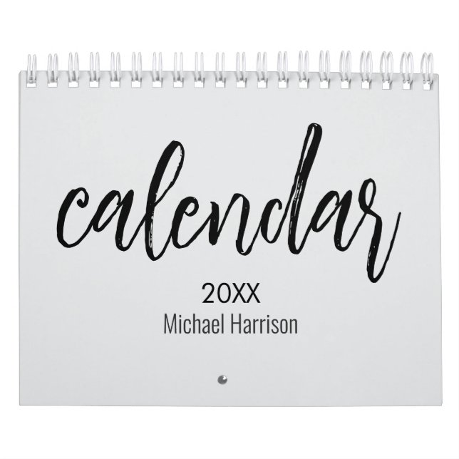 Calendário Elegant Minimalist 2026 Calendar – light gray  (Capa)