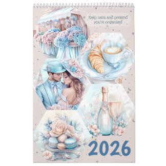 Calendário Elegant Parisian Romance 2026 Calendar
