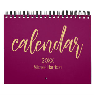 Calendário Elegante Minimalista 2026 – vinho & Dou