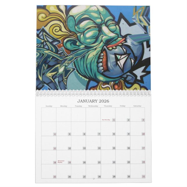 Calendário Elementos da cultura de Hip Hop (Jan 2026)