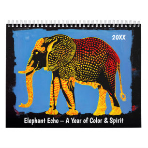 Calendário Elephant Echo – Um Ano de Cor e Espírito