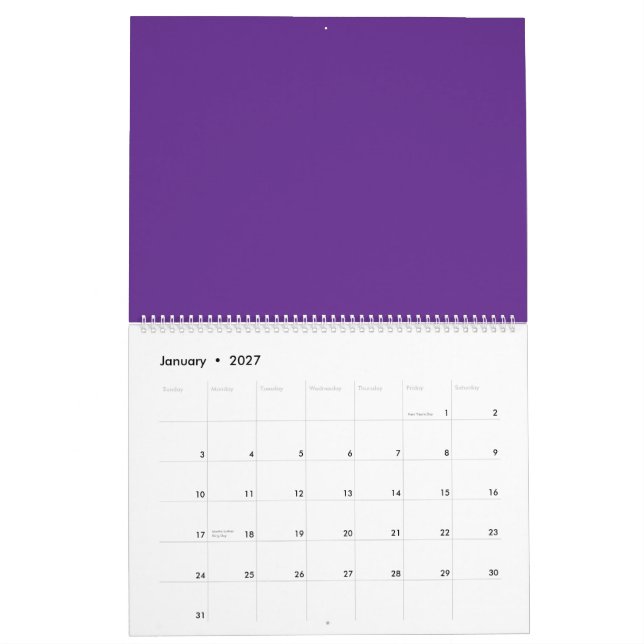 Calendário Eleve seu Design de site com um roxo espantoso (Jan 2027)