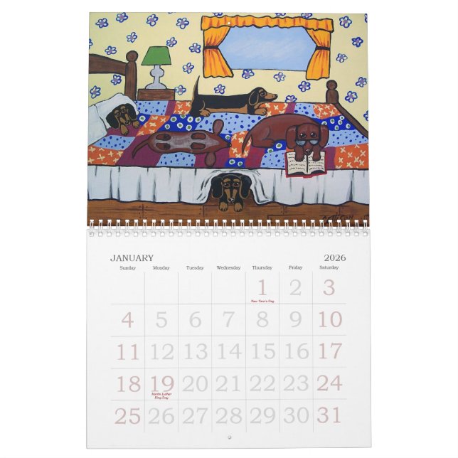 Calendário Ellison Art Calander 2024 (Jan 2026)