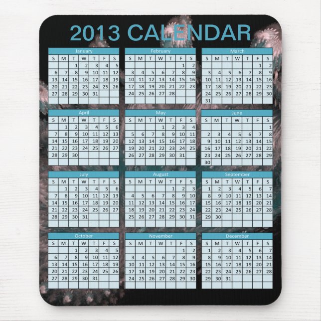 Calendário em um Mousepad (Frente)