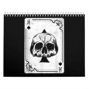 Calendário Emo Gothic e Punk Ace of Spades Poker Game