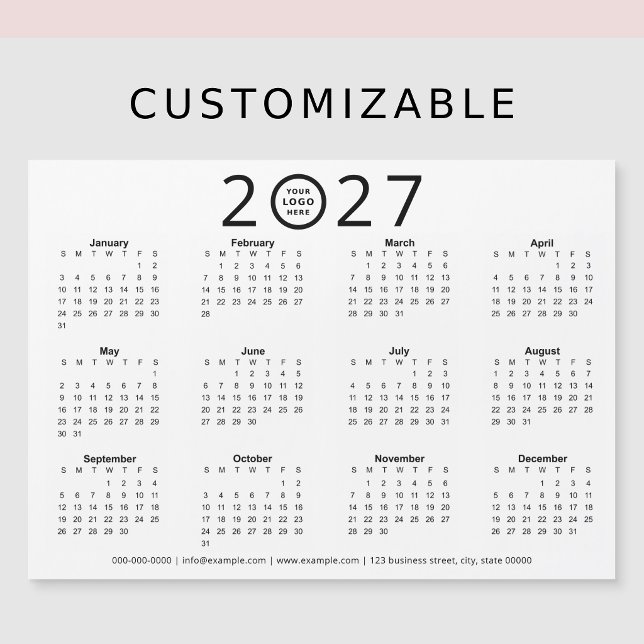 Calendário Empresarial com Logotipo Personalizado  (Criador carregado)