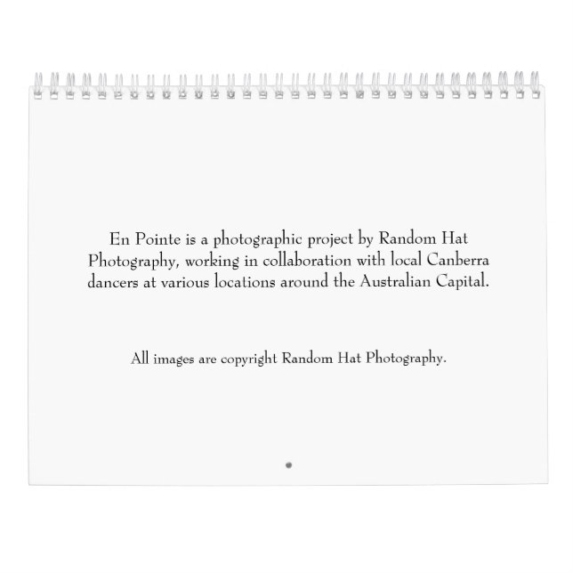 Calendário En Pointe (Verso)