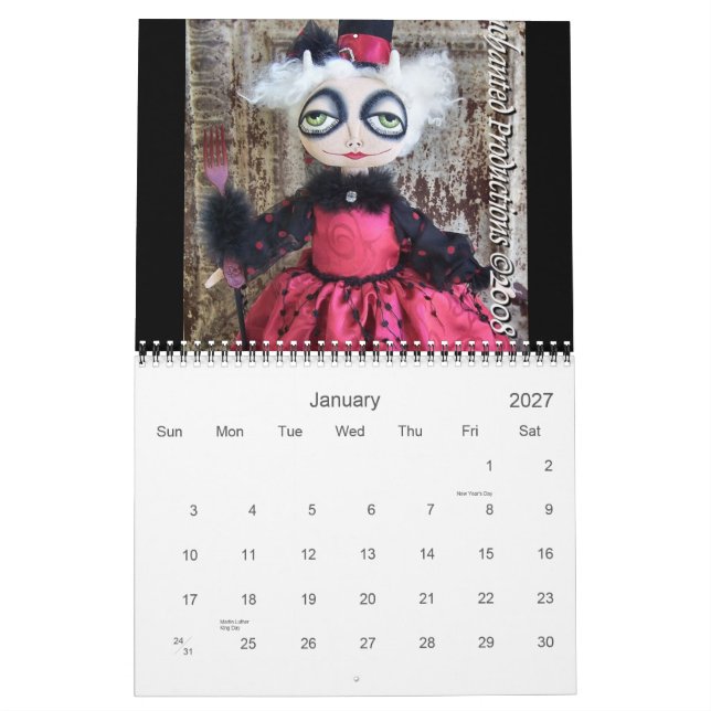 Calendário Enchanted de 2012 produções (Jan 2027)