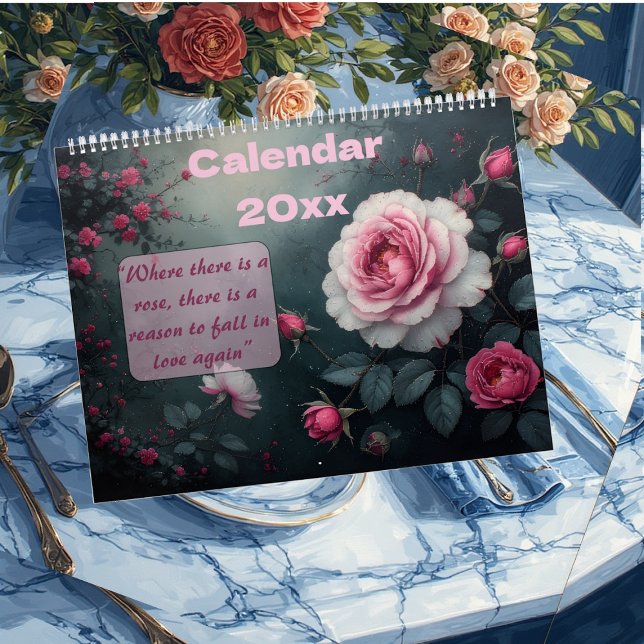 Calendário Enchanted Rose Garden Blooms Round The Year Nature ( Elegant Rose Garden Blooms Round The Year Nature Calendar)