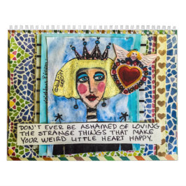 calendário ENCHIDO COM A ARTE MÁ da MENINA