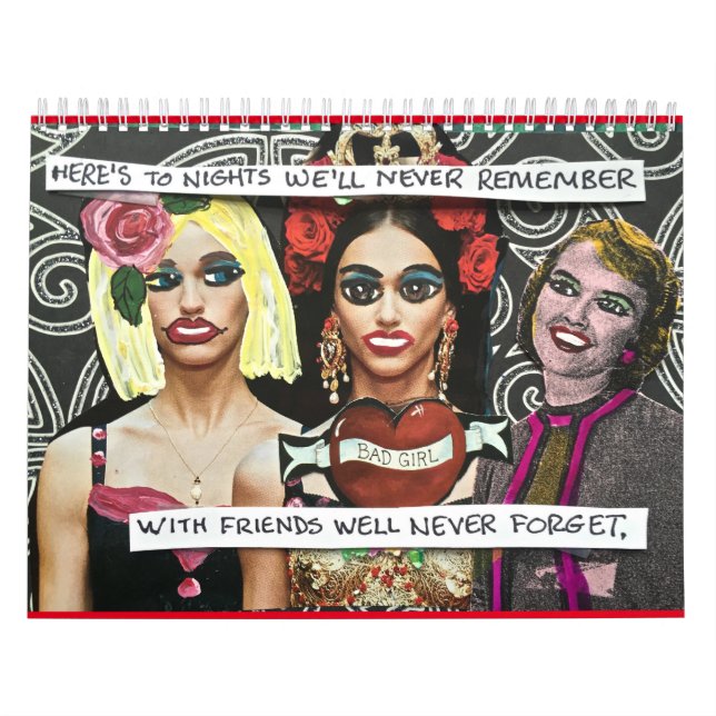 calendário ENCHIDO COM A ARTE MÁ da MENINA (Capa)