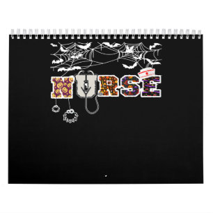 Calendário Enfermeira Camisa De Halloween Presente Com Aranha