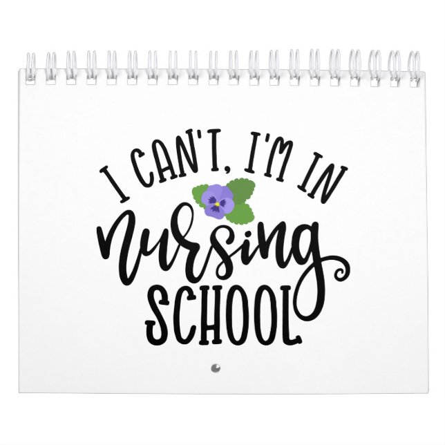 Calendário Enfermeira Design Não posso, estou na Escola de En (Capa)