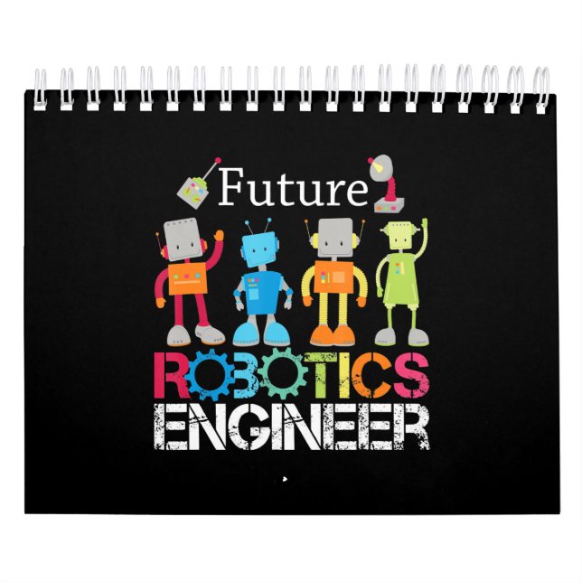 Calendário Engenheiro Robótico Futuro Robôs Oferta de Fantasi (Capa)