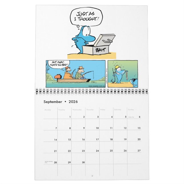 Calendário Engraçado de Cartoon Animal (Set 2026)